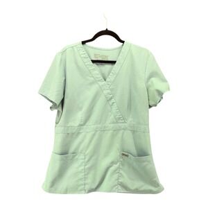 Greys Anatomy Scrub Top XL‎ Pistachio Empire Waist Barco Medical Nurse Hospital